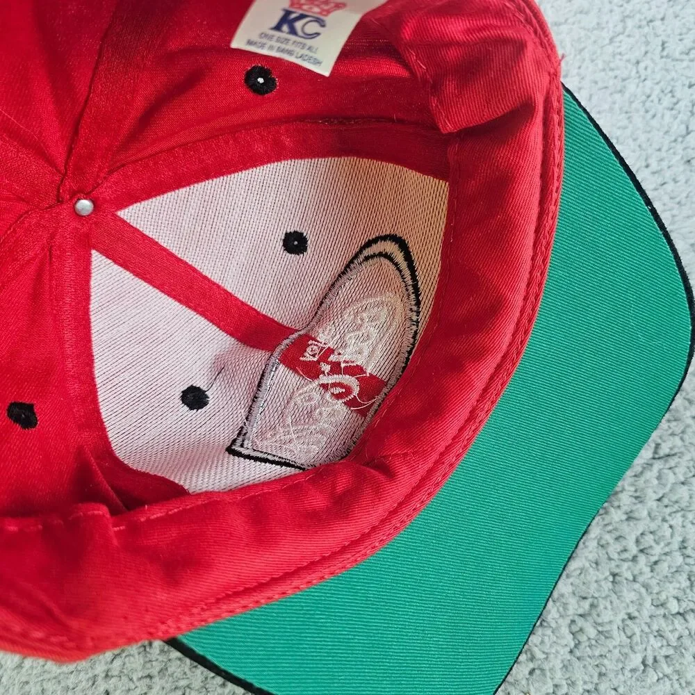 Vintage Coca Cola Hat Red Black Snapback Suede Bill Y2K 90s Embroidered Logo